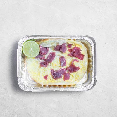 Egg dish with pastrami