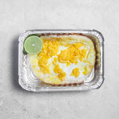 Egg packet with cheddar cheese