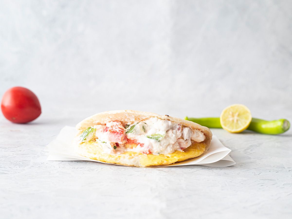 Egg Sandwich With White Cheese
