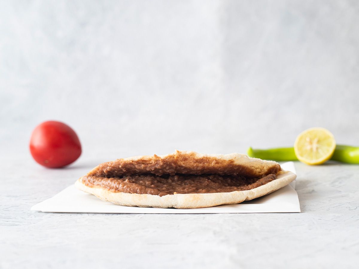 Foul With Pickled Lemons with Safflower Sandwich