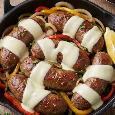 Oriental Sausage With Kiri Cheese