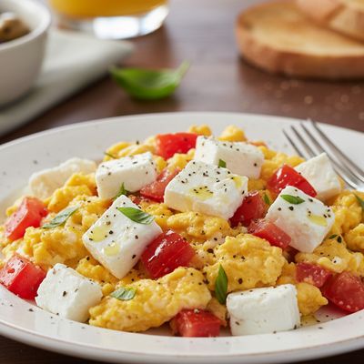 White Cheese With Tomatoes