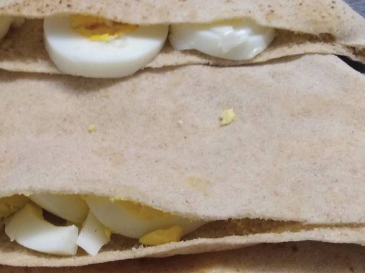 Egg on cheese sandwich