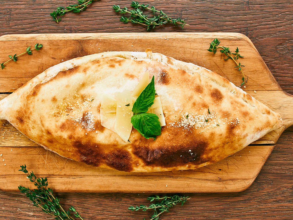 Eggplant and Burger Calzone