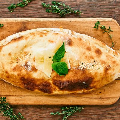 Eggplant and Burger Calzone