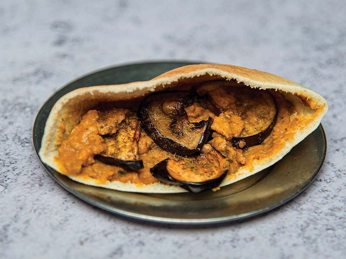 Eggplants Foul Sandwich