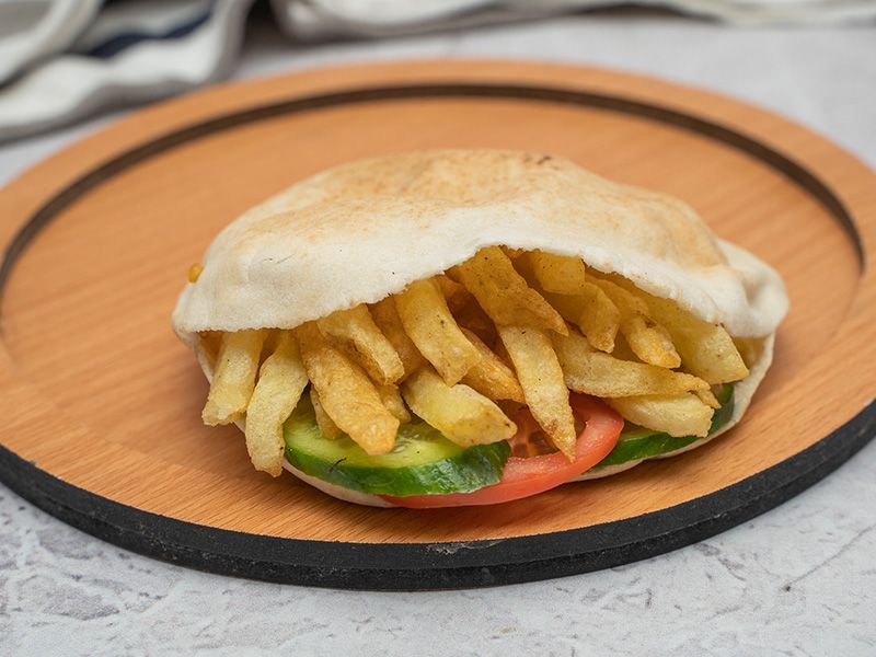 Omelette With French Fries Sandwich