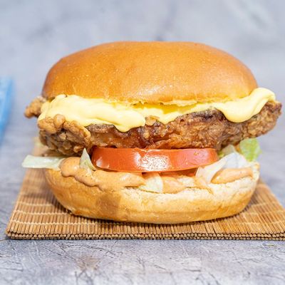 Egg And Cheese Burger Sandwich