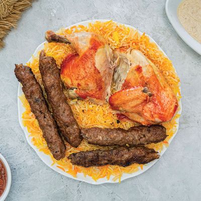 Half chicken and a quarter kilo of kofta