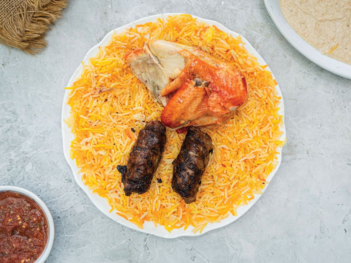Quarter chicken and an eighth kilo tarab