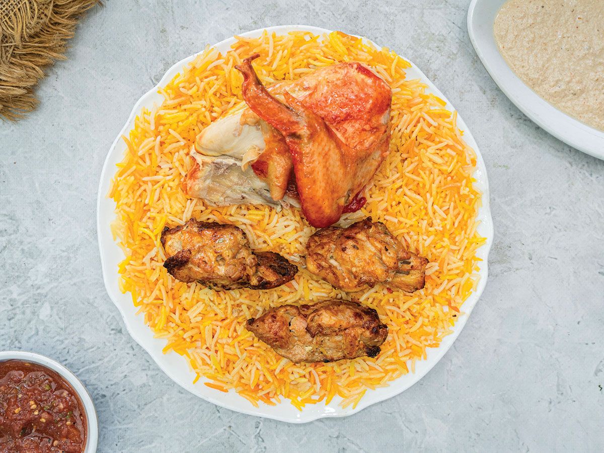 Quarter chicken and an eighth kilo shish tawook