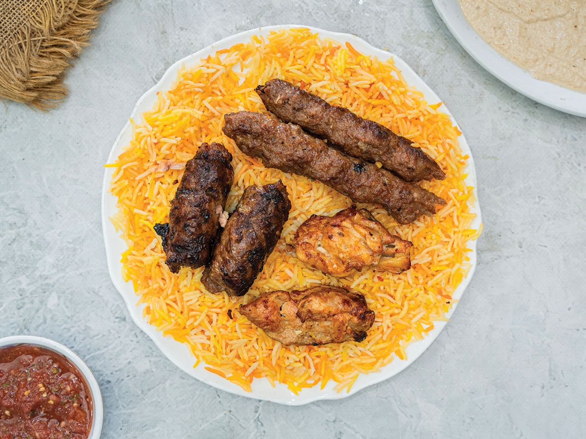 an eighth kilo kofta , an eighth kilo tarab and an eighth kilo shish tawook