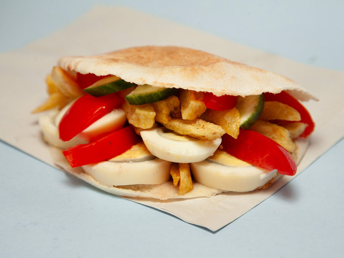 Potatoes With Eggs Sandwich