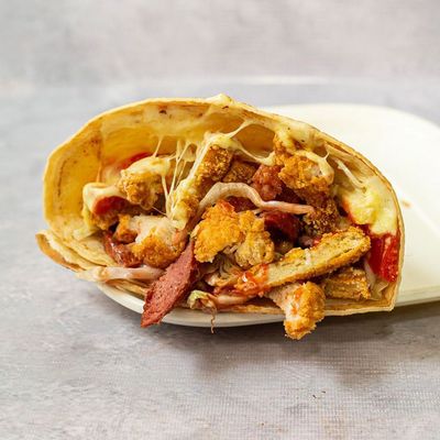 Chicken Pane And Hot Dog Crepe