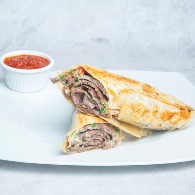 Meat Shawerma With Turkish Sauce Spicy sandwich