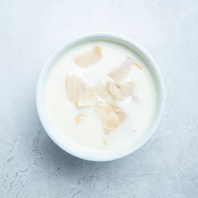 Soup with mushroom pieces