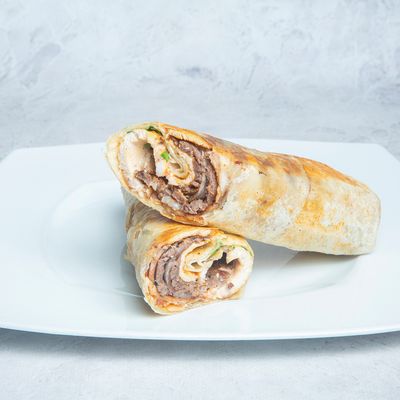 Large Super Mix Chicken With Meat Shawerma Sandwich