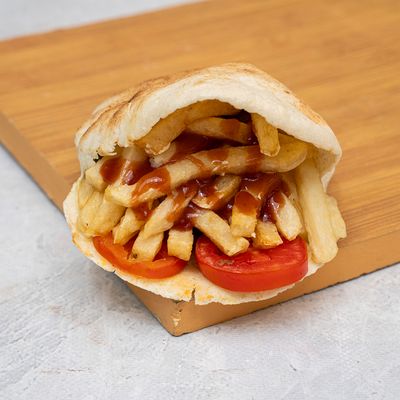ساندويتش بطاطس مع كاتشب