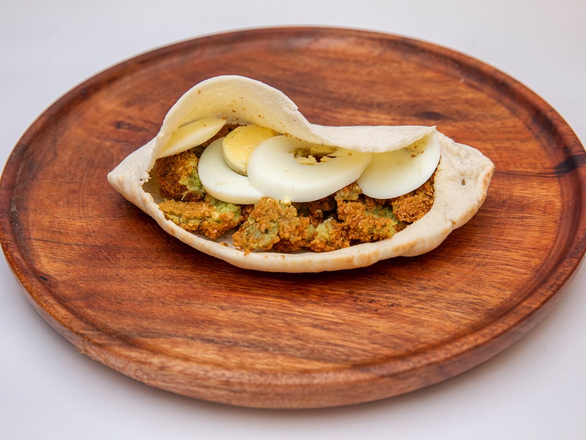 Egg Falafel Sandwich
