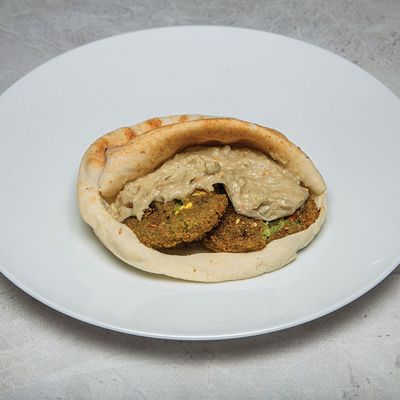 Falafel on Baba Ghannoug sandwich