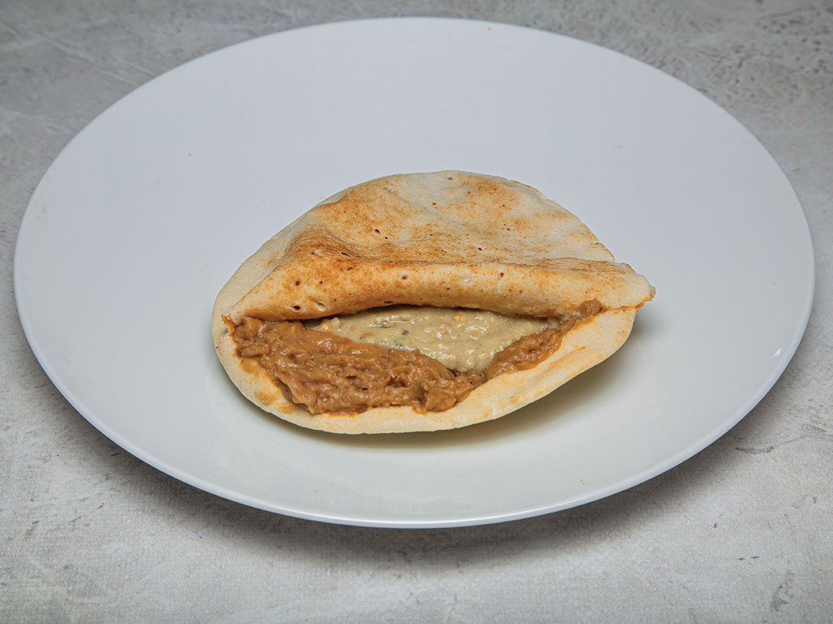 Foul on Baba Ghannoug sandwich