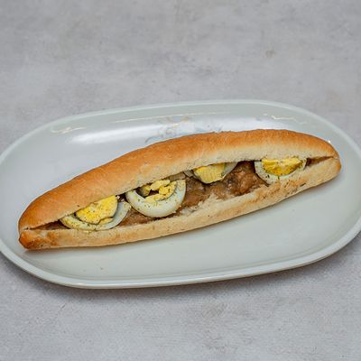 Foul with Eggs Sandwich