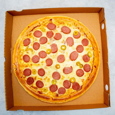 Hot Dog Stuffed Crust Pizza