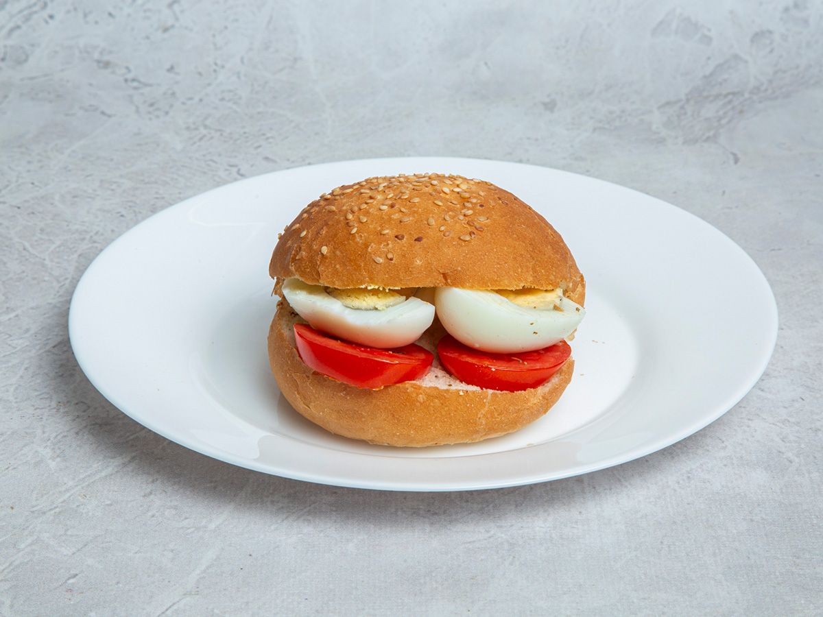 Boiled eggs bun or french Sandwich