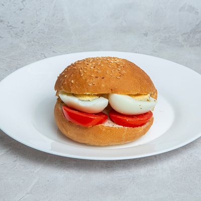 Boiled eggs bun or french Sandwich