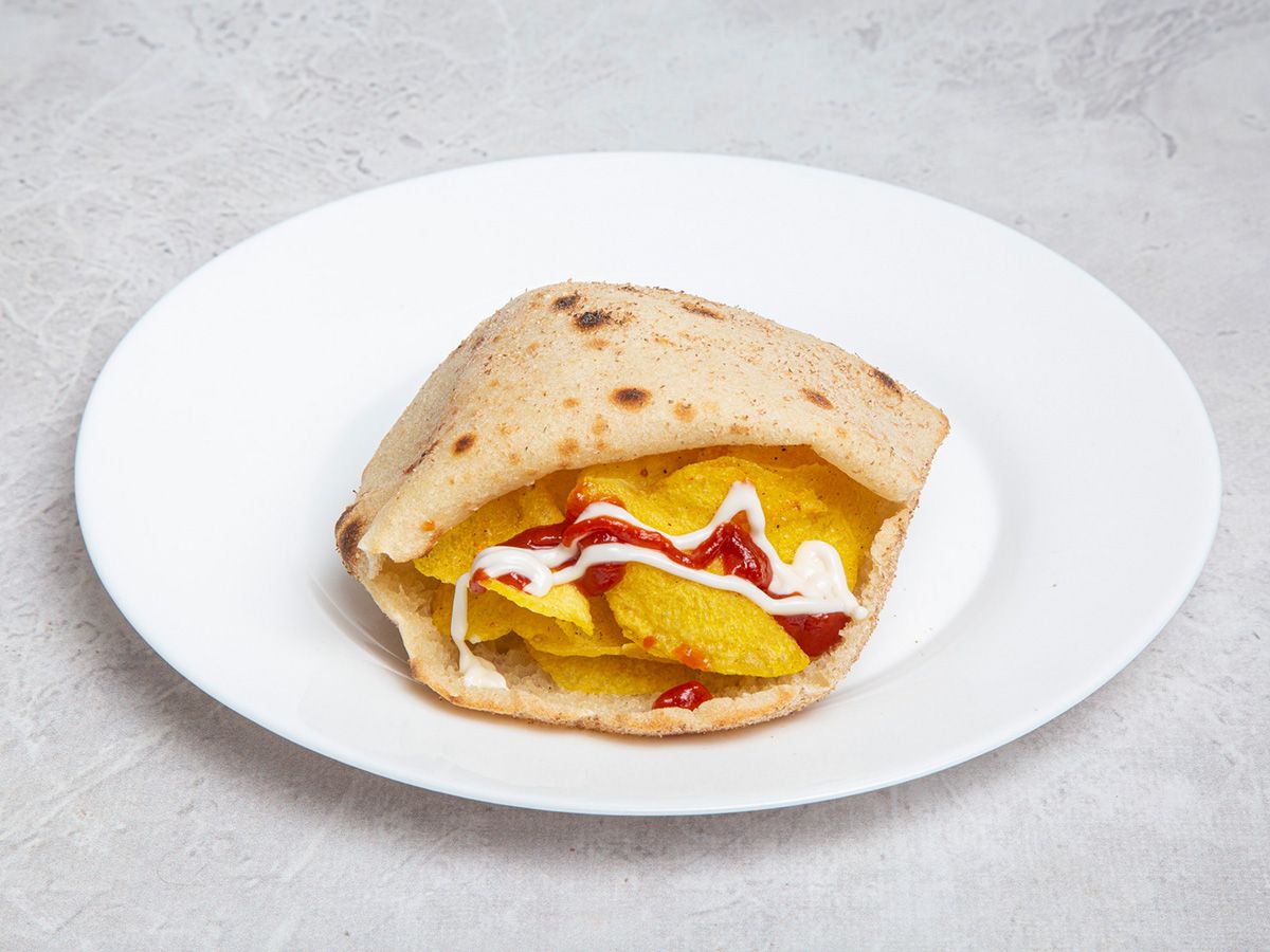 Chipsy ketchup and mayonnaise shami or Baladii Sandwich