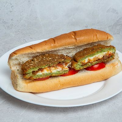 Falafel Tabakh Stuffing with spicy bun or french Sandwich