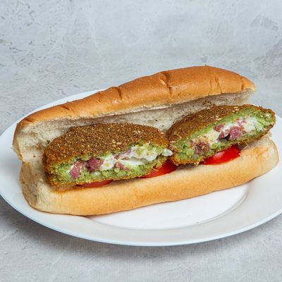Falafel Tabakh pastrami bun or french Sandwich