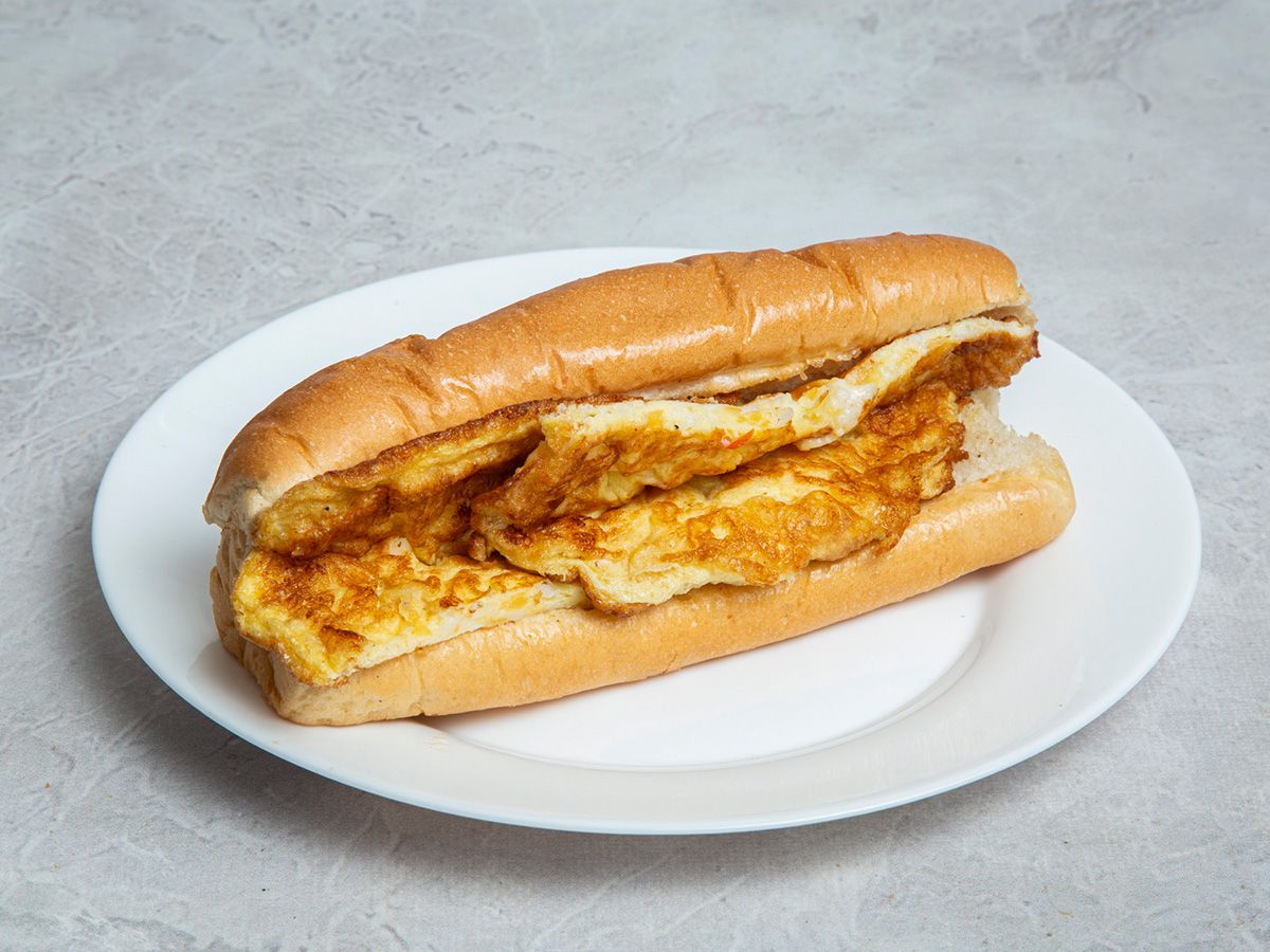 Omelet mix cheese only bun or french Sandwich