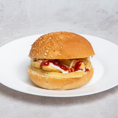 potato ketchup mayonnaise bun or French Sandwich