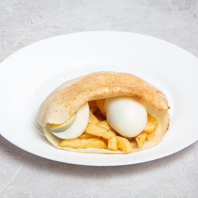 potatoes boiled eggs Shami or Baladii Sandwich