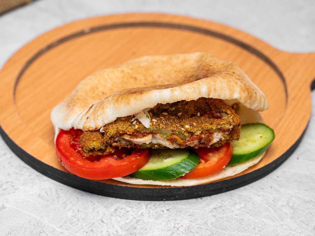 Falafel Tabakh Stuffing Spicy Shami or Baladii Sandwich