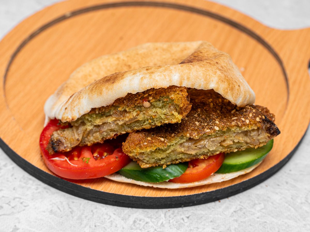 Falafel Pickled Lemons with Safflower shami or Baladii Sandwich