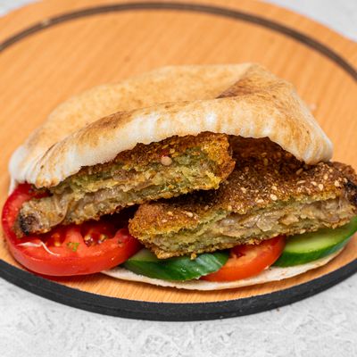 Falafel Pickled Lemons with Safflower shami or Baladii Sandwich