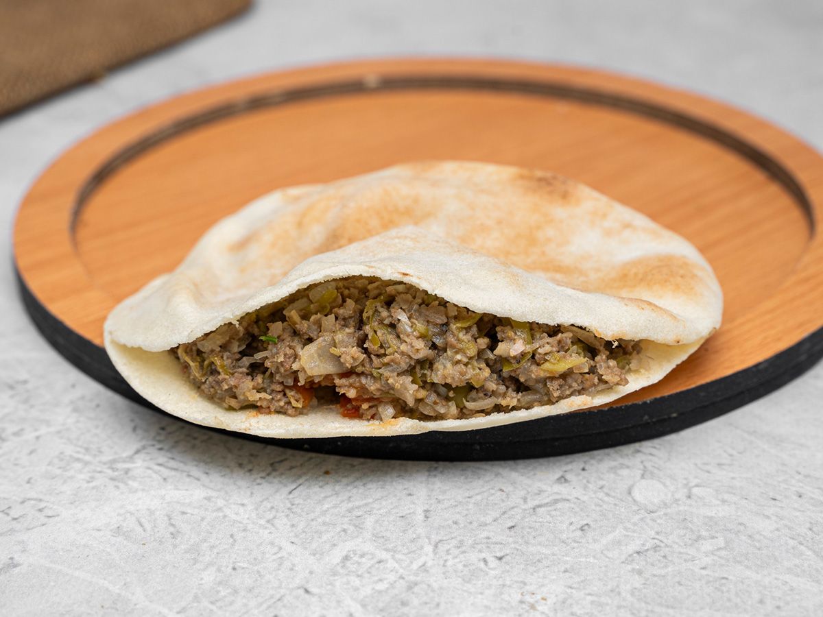 Mesakaa minced meat Shami or Baladii Sandwich