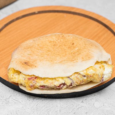 Fried cheese sandwich on Syrian or baladi omelet