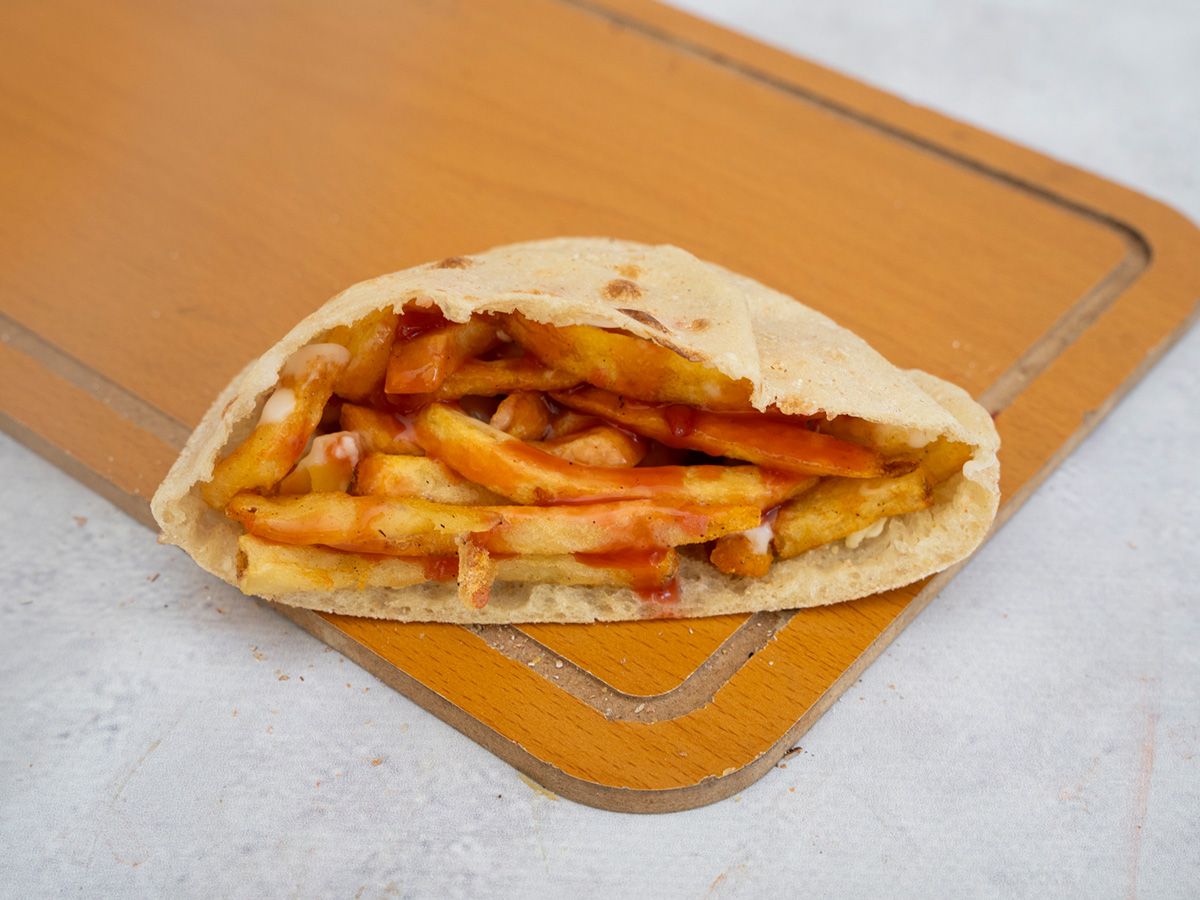 Ketchup potato sandwich