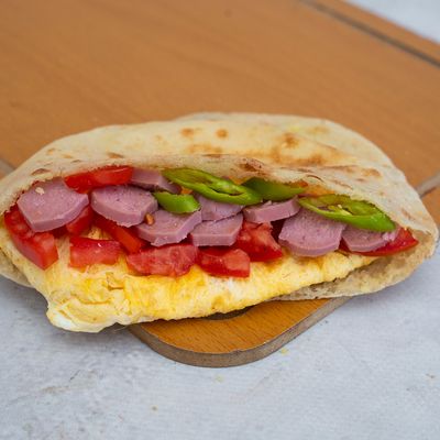 Sausage Omelette Sandwich