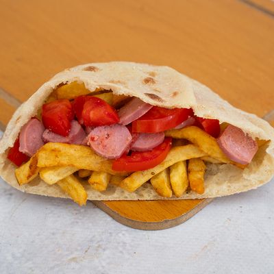 Sausage fingers potatoes sandwich