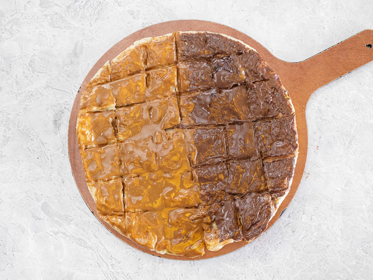 Half Lotus and Half Nutella Pie