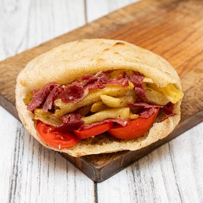 Kiri Pastrami Potato Sandwich