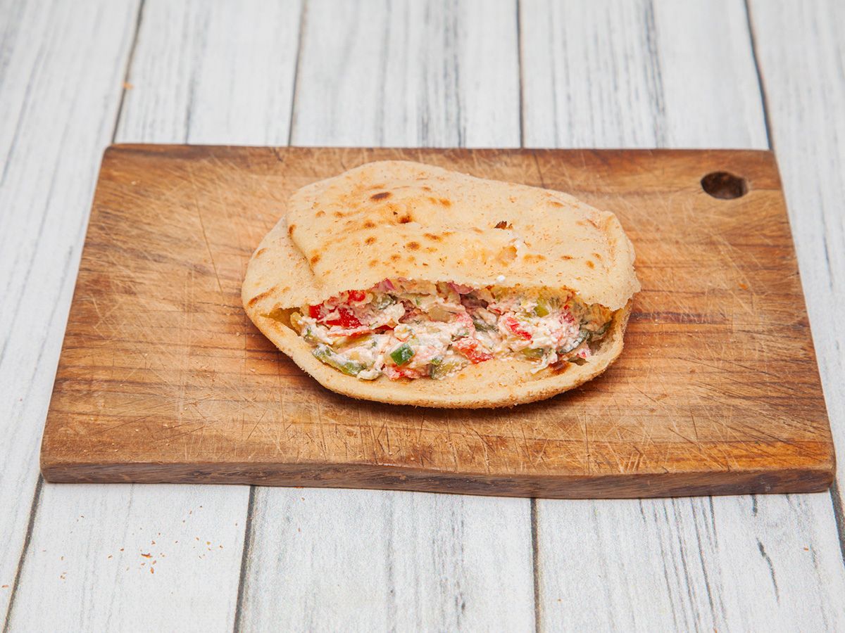 Al Tabakh tomato cheese Shami or Baladii Sandwich