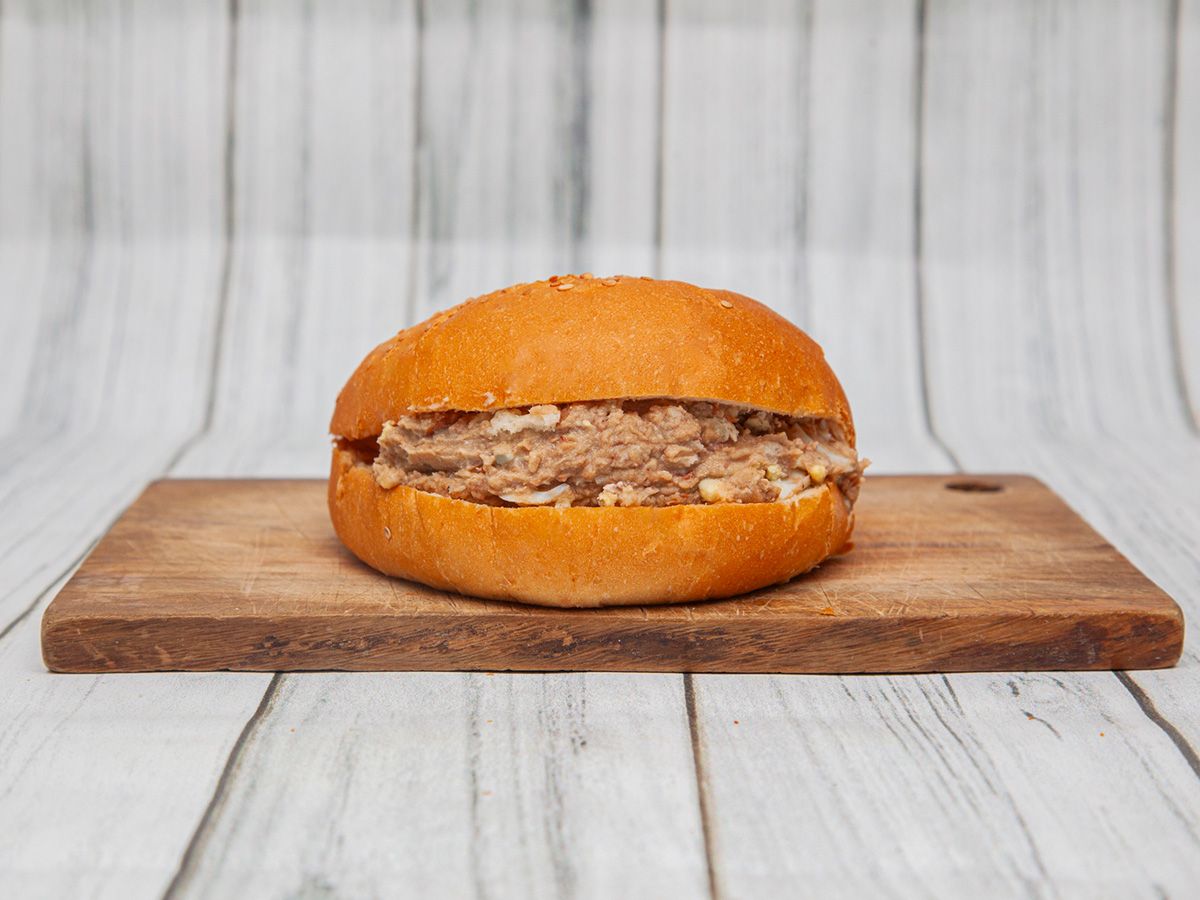 falafel boiled eggs bun or french Sandwich