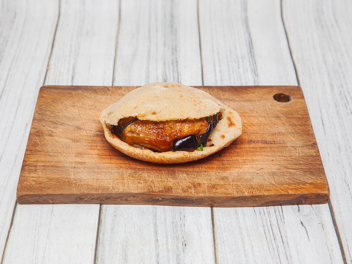 fried eggplant Shami or Baladii Sandwich