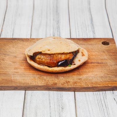 fried eggplant Shami or Baladii Sandwich
