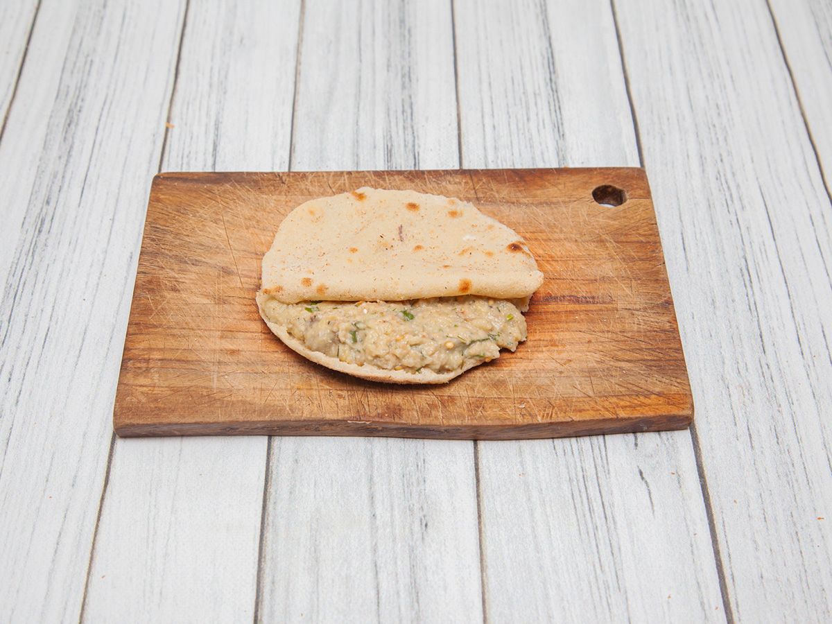 Grilled Baba Ghanoug shami or Baladii Sandwich